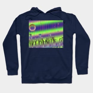 Futuristic city silhouettes Hoodie